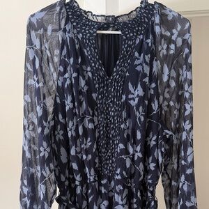 Floral chiffon Long Sleeve Dress